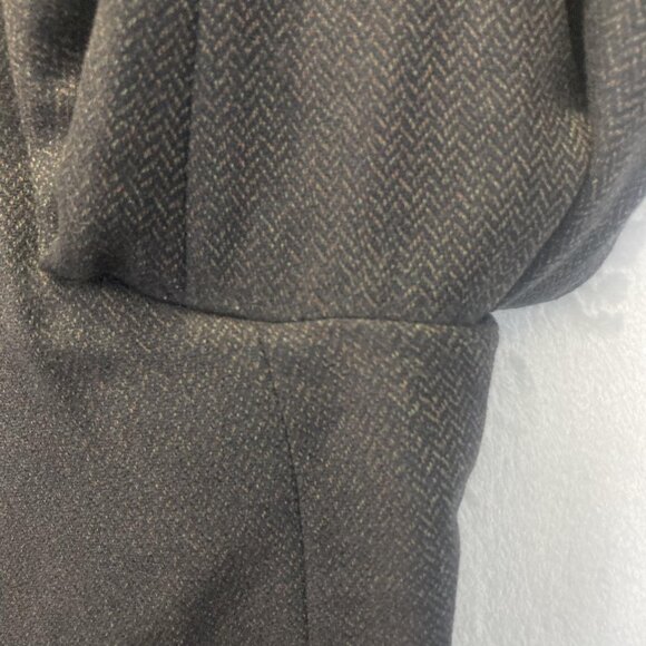 Mens 100% Lambswool Blazer Sport Coat Mens 56L Long Black Herringbone Millennium - Picture 6 of 16